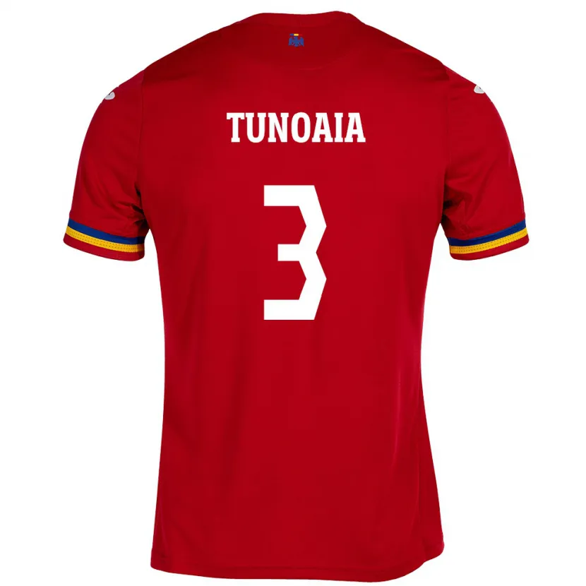 Danxen Mænd Rumænien Alexandra Tunoaia #3 Rød Udebane Spillertrøjer 24-26 Trøje T-Shirt