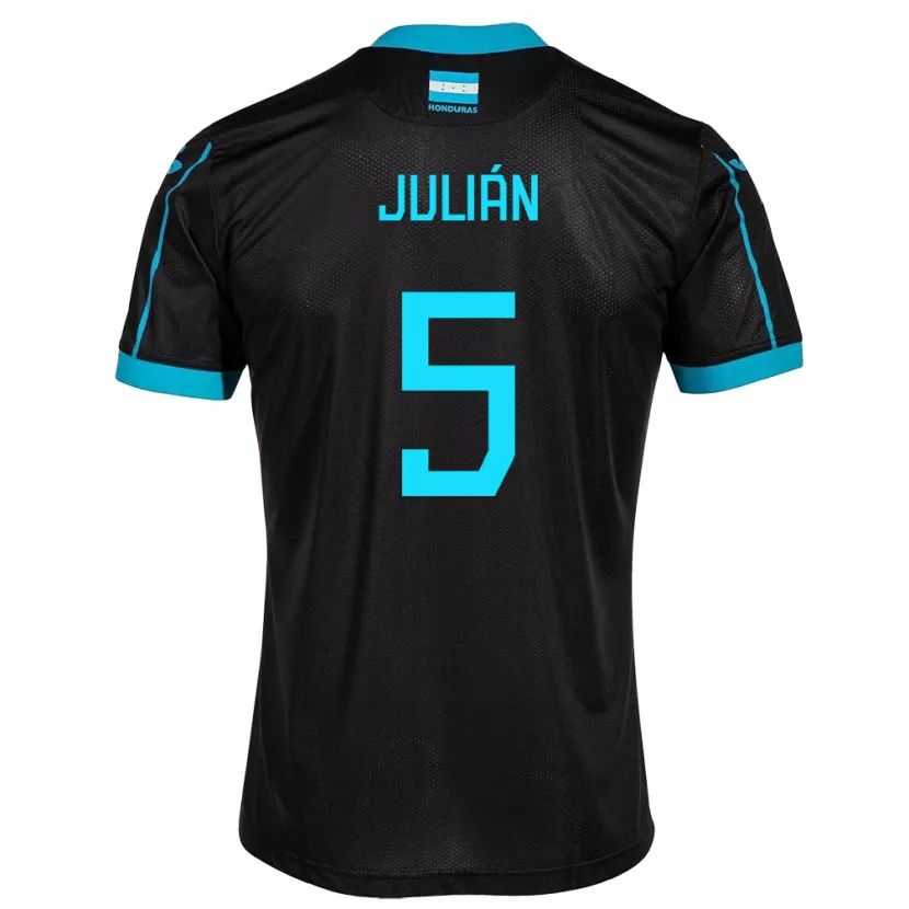 Danxen Mænd Honduras Julián Martínez #5 Sort Udebane Spillertrøjer 24-26 Trøje T-Shirt