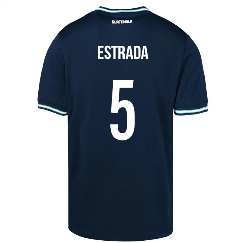 Danxen Mænd Guatemala Elizabeth Estrada #5 Blå Udebane Spillertrøjer 24-26 Trøje T-Shirt