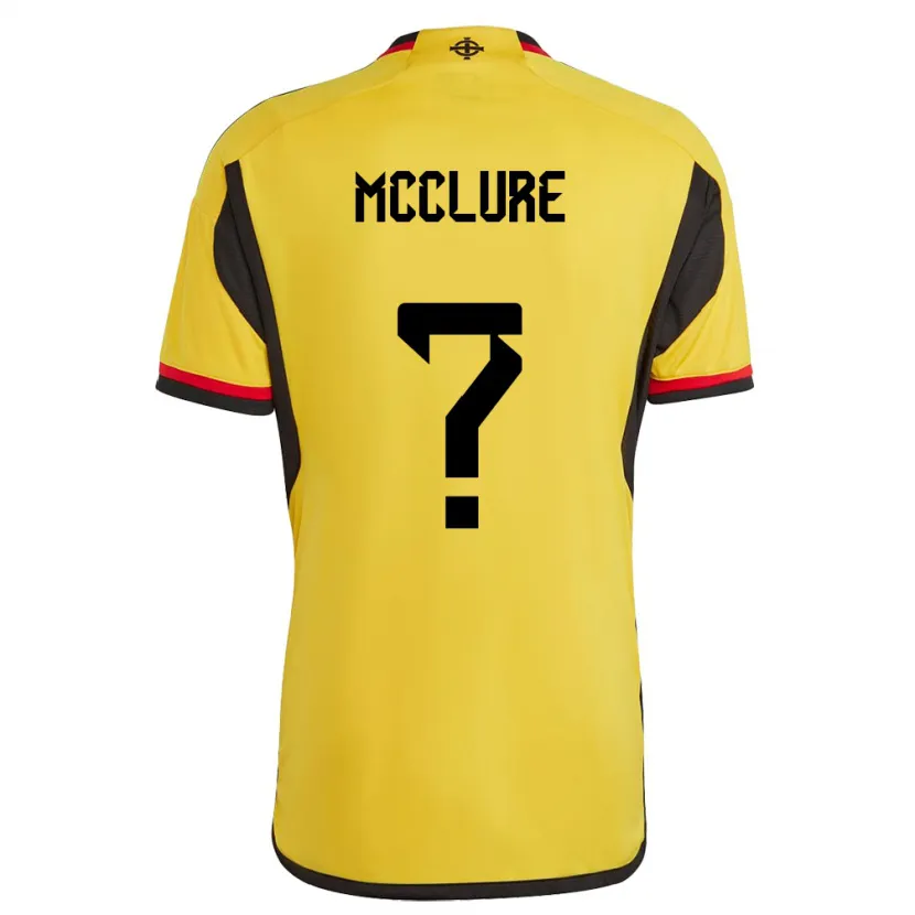 Danxen Mænd Nordirland Blaine Mcclure #0 Hvid Udebane Spillertrøjer 24-26 Trøje T-Shirt