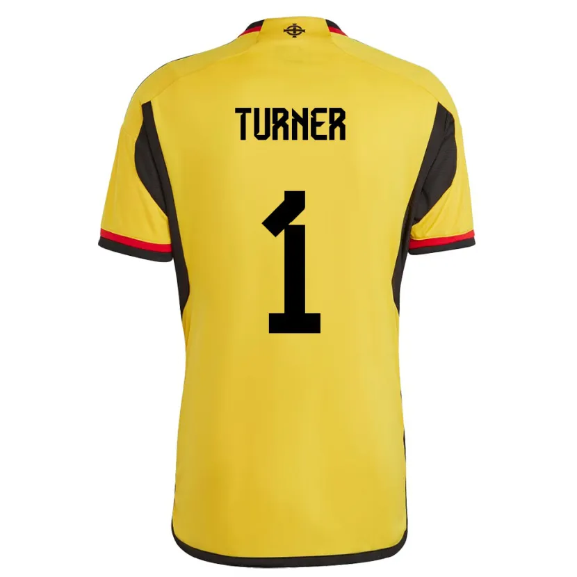 Danxen Mænd Nordirland Shannon Turner #1 Hvid Udebane Spillertrøjer 24-26 Trøje T-Shirt
