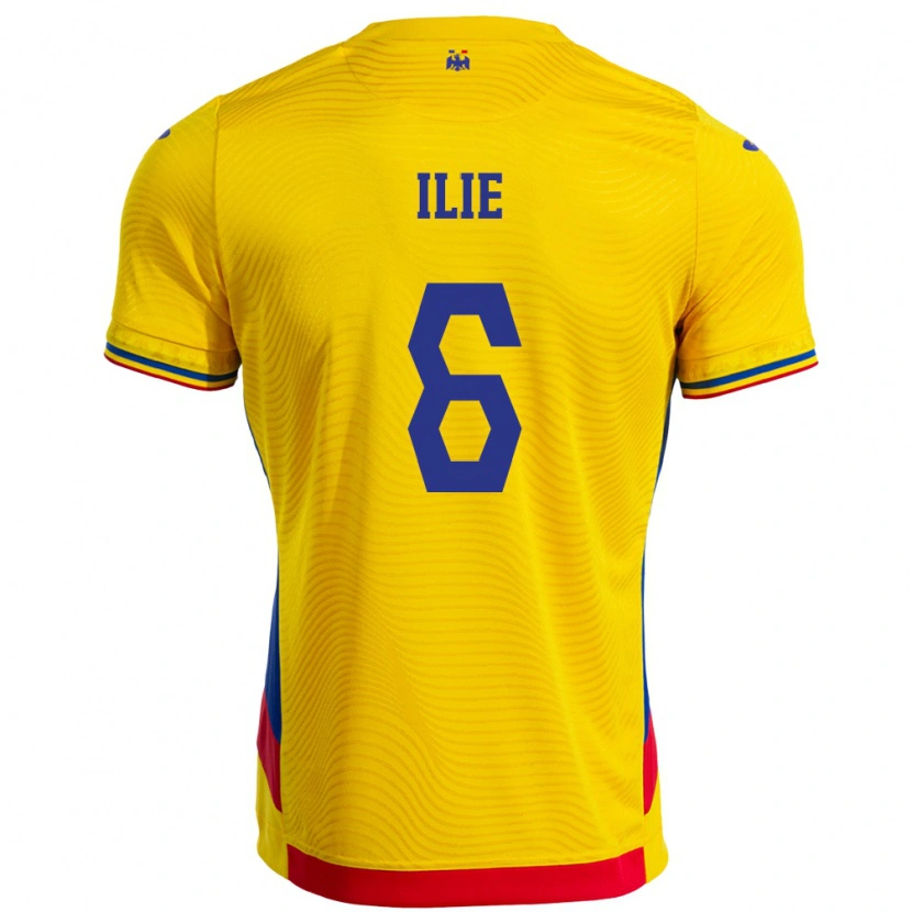 Danxen Kvinder Rumænien Matei Ilie #6 Gul Hjemmebane Spillertrøjer 24-26 Trøje T-Shirt