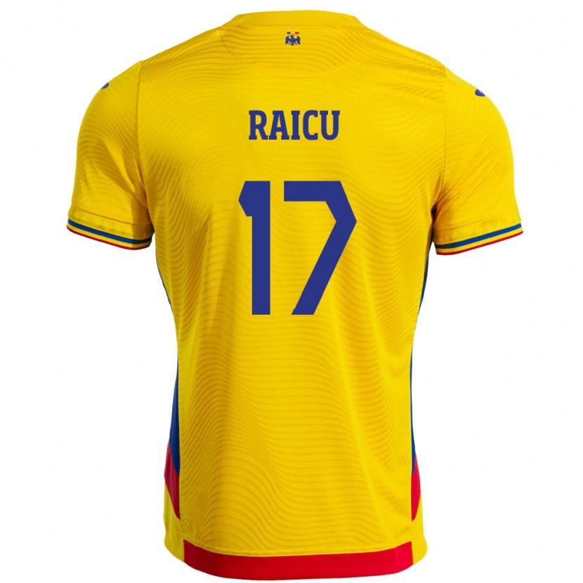 Danxen Kvinder Rumænien Alin Raicu #17 Gul Hjemmebane Spillertrøjer 24-26 Trøje T-Shirt