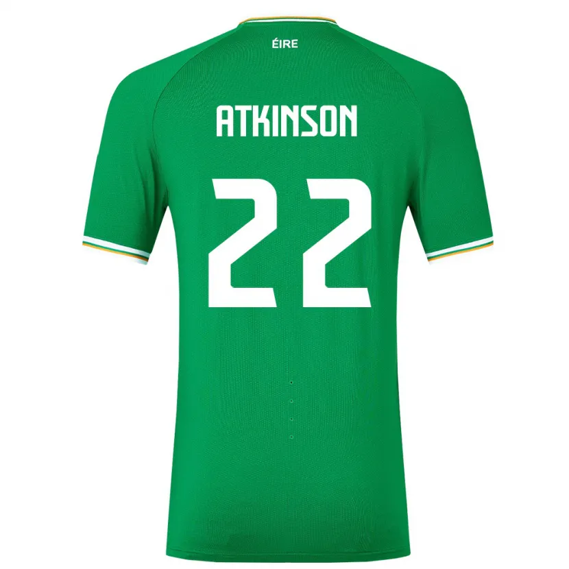 Danxen Kvinder Irland Isibeal Atkinson #22 Grøn Hjemmebane Spillertrøjer 24-26 Trøje T-Shirt