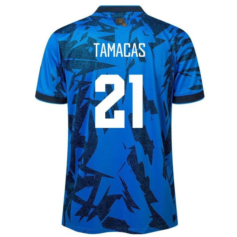 Danxen Kvinder El Salvador Bryan Tamacas #21 Blå Hjemmebane Spillertrøjer 24-26 Trøje T-Shirt