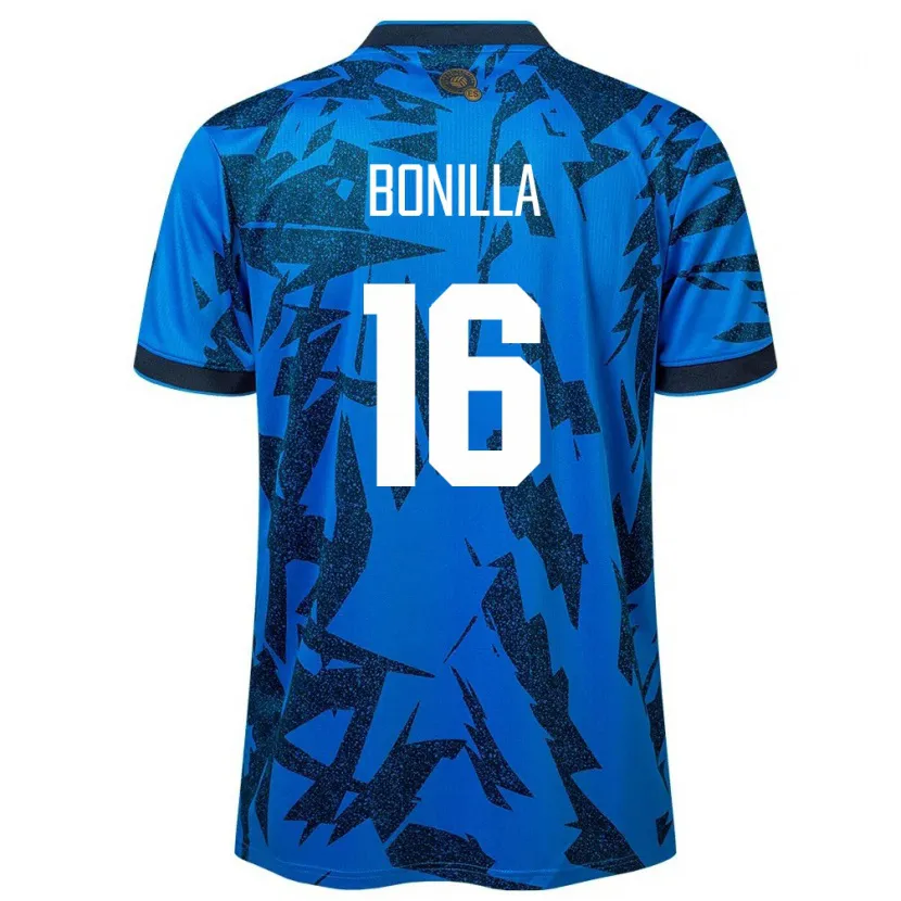 Danxen Kvinder El Salvador Elmer Bonilla #16 Blå Hjemmebane Spillertrøjer 24-26 Trøje T-Shirt