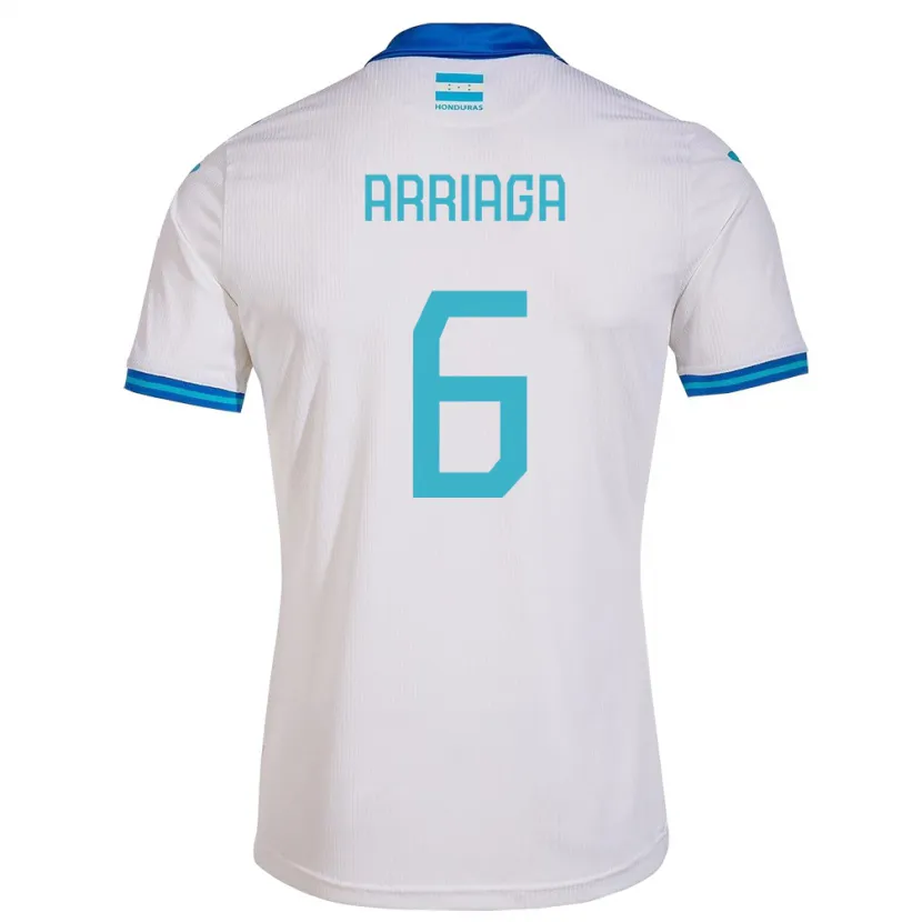 Danxen Kvinder Honduras Javier Arriaga #6 Hvid Hjemmebane Spillertrøjer 24-26 Trøje T-Shirt