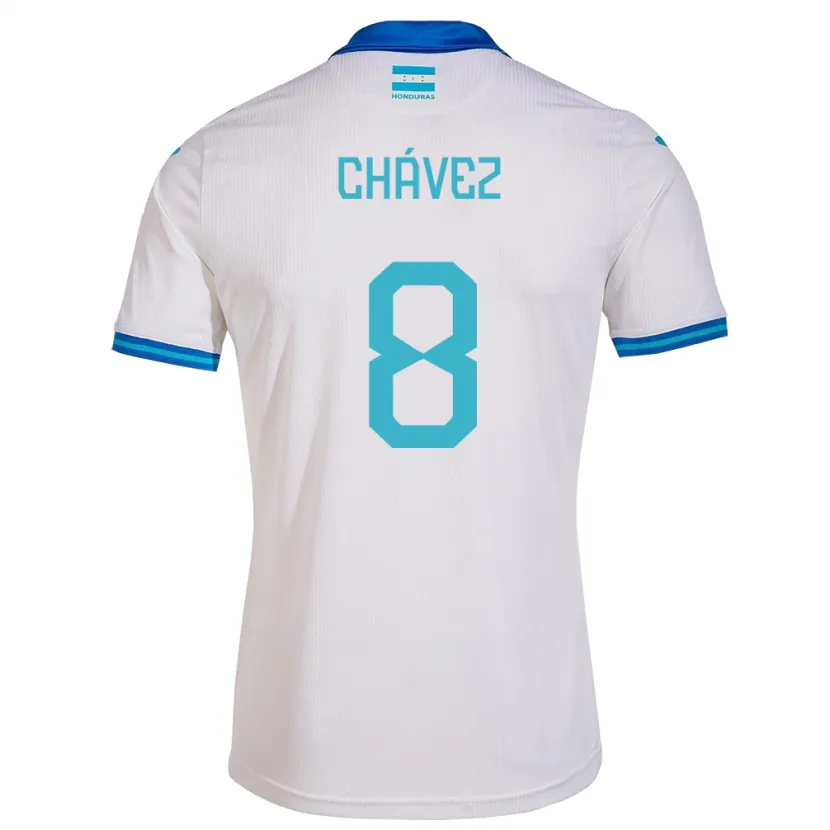 Danxen Kvinder Honduras Gerson Chávez #8 Hvid Hjemmebane Spillertrøjer 24-26 Trøje T-Shirt