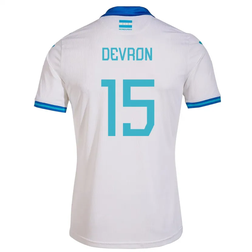 Danxen Kvinder Honduras Devron García #15 Hvid Hjemmebane Spillertrøjer 24-26 Trøje T-Shirt