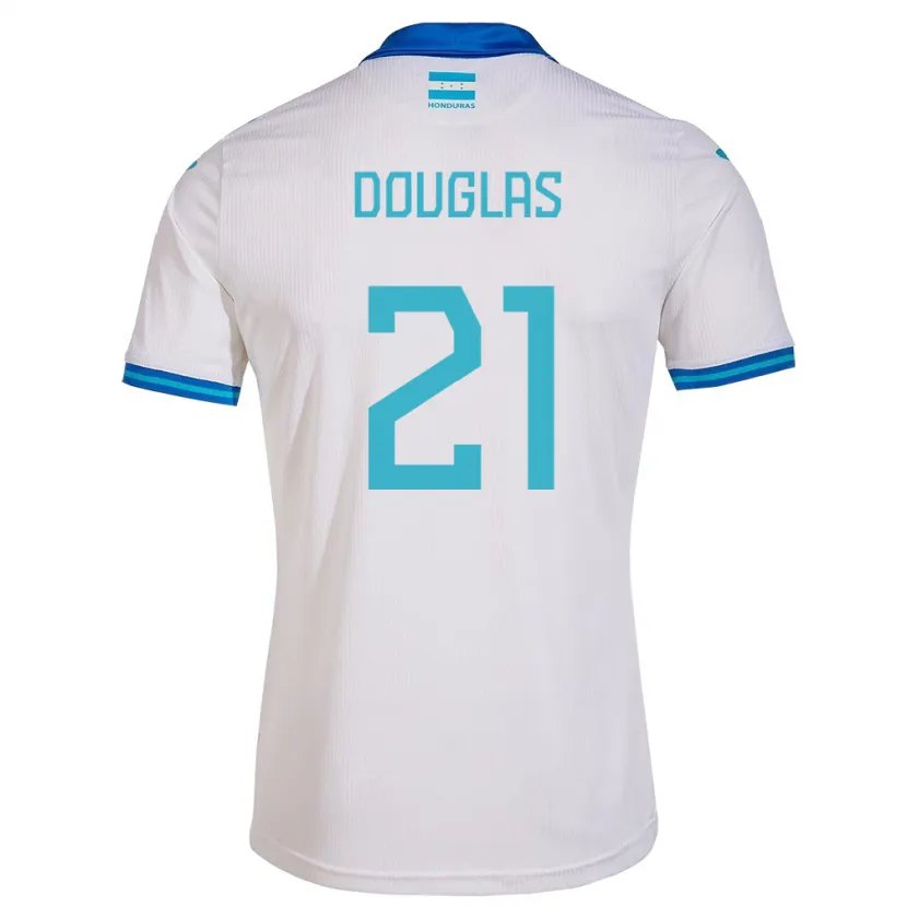 Danxen Kvinder Honduras Douglas Martínez #21 Hvid Hjemmebane Spillertrøjer 24-26 Trøje T-Shirt