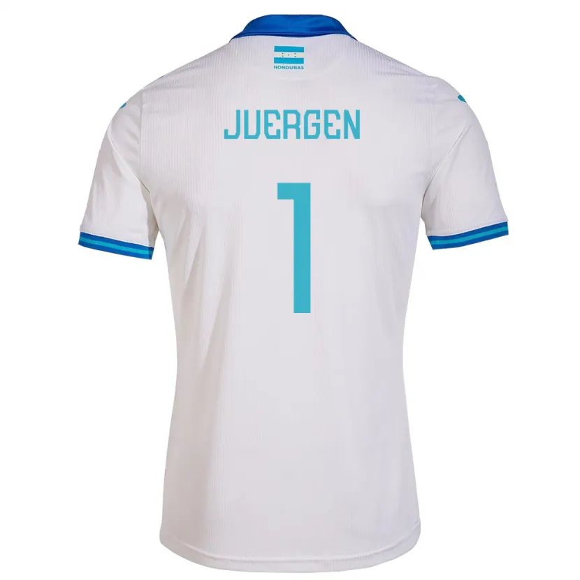 Danxen Kvinder Honduras Juergen García #1 Hvid Hjemmebane Spillertrøjer 24-26 Trøje T-Shirt