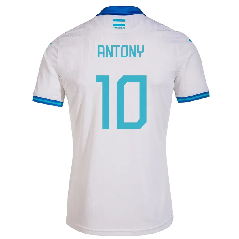 Danxen Kvinder Honduras Antony García #10 Hvid Hjemmebane Spillertrøjer 24-26 Trøje T-Shirt