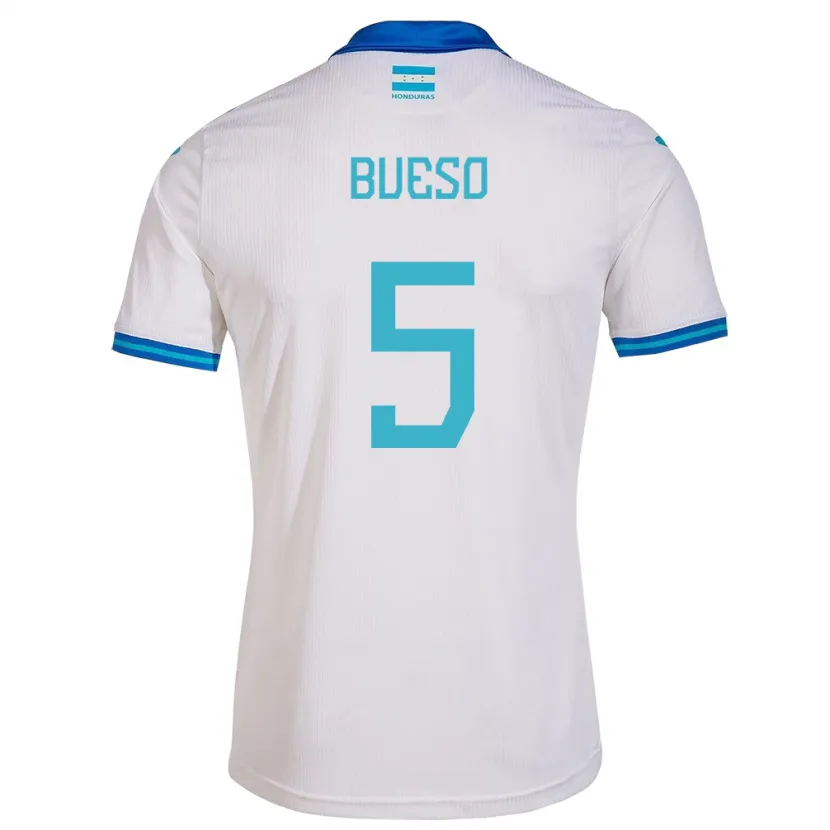 Danxen Kvinder Honduras Jonathan Bueso #5 Hvid Hjemmebane Spillertrøjer 24-26 Trøje T-Shirt
