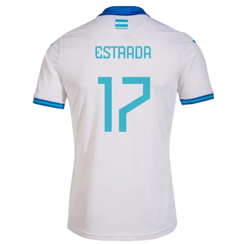 Danxen Kvinder Honduras Saúl Estrada #17 Hvid Hjemmebane Spillertrøjer 24-26 Trøje T-Shirt