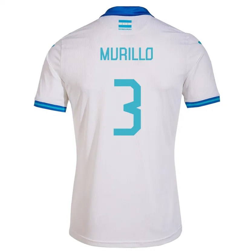 Danxen Kvinder Honduras Bárbara Murillo #3 Hvid Hjemmebane Spillertrøjer 24-26 Trøje T-Shirt