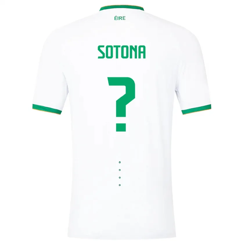 Danxen Kvinder Irland Deji Sotona #0 Hvid Udebane Spillertrøjer 24-26 Trøje T-Shirt