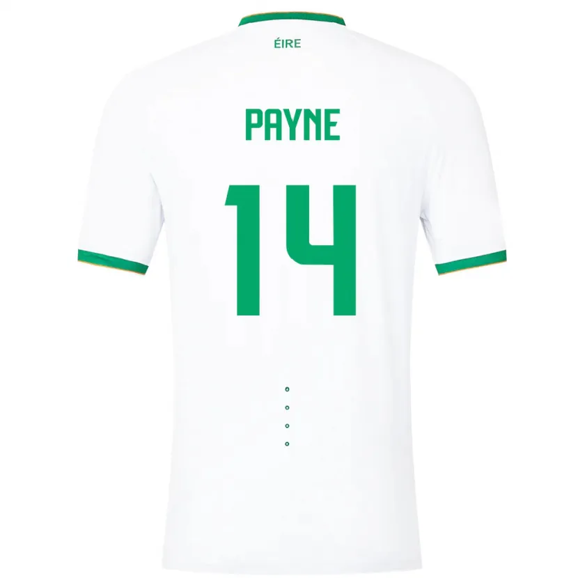 Danxen Kvinder Irland Heather Payne #14 Hvid Udebane Spillertrøjer 24-26 Trøje T-Shirt