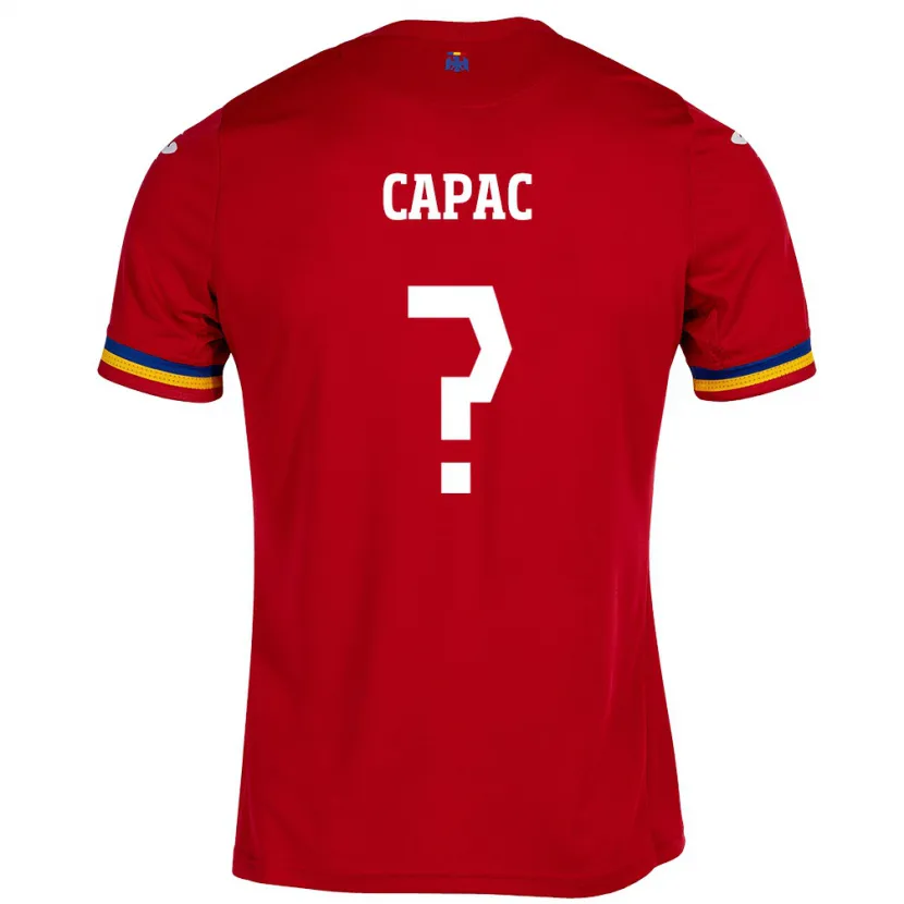 Danxen Kvinder Rumænien Alexandru Capac #0 Rød Udebane Spillertrøjer 24-26 Trøje T-Shirt