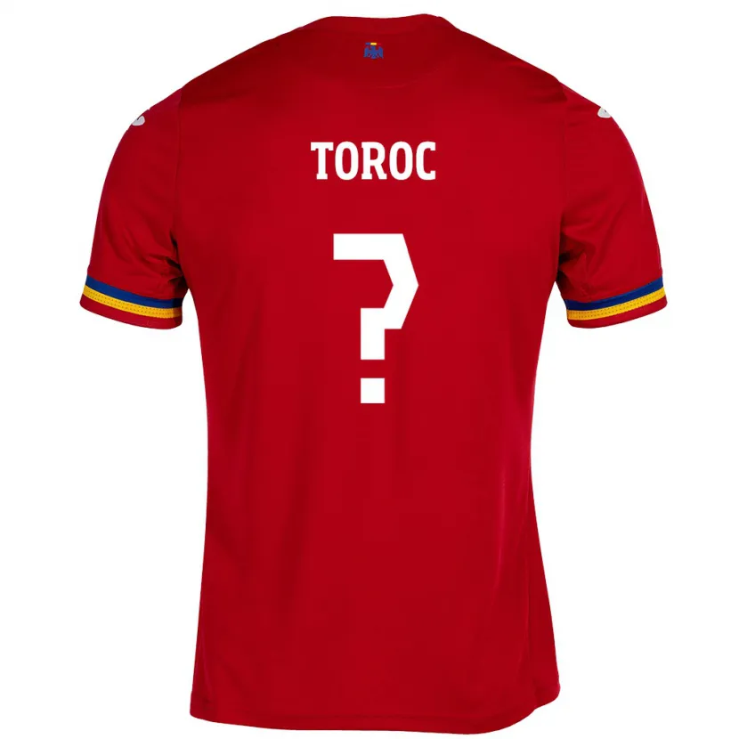 Danxen Kvinder Rumænien Andrei Toroc #0 Rød Udebane Spillertrøjer 24-26 Trøje T-Shirt