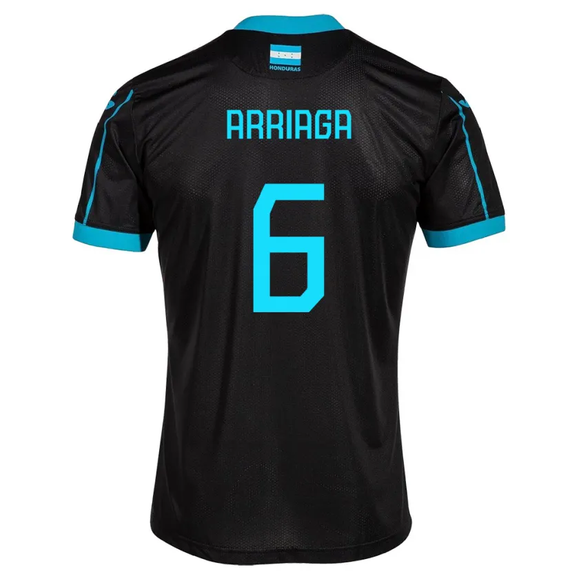 Danxen Kvinder Honduras Javier Arriaga #6 Sort Udebane Spillertrøjer 24-26 Trøje T-Shirt