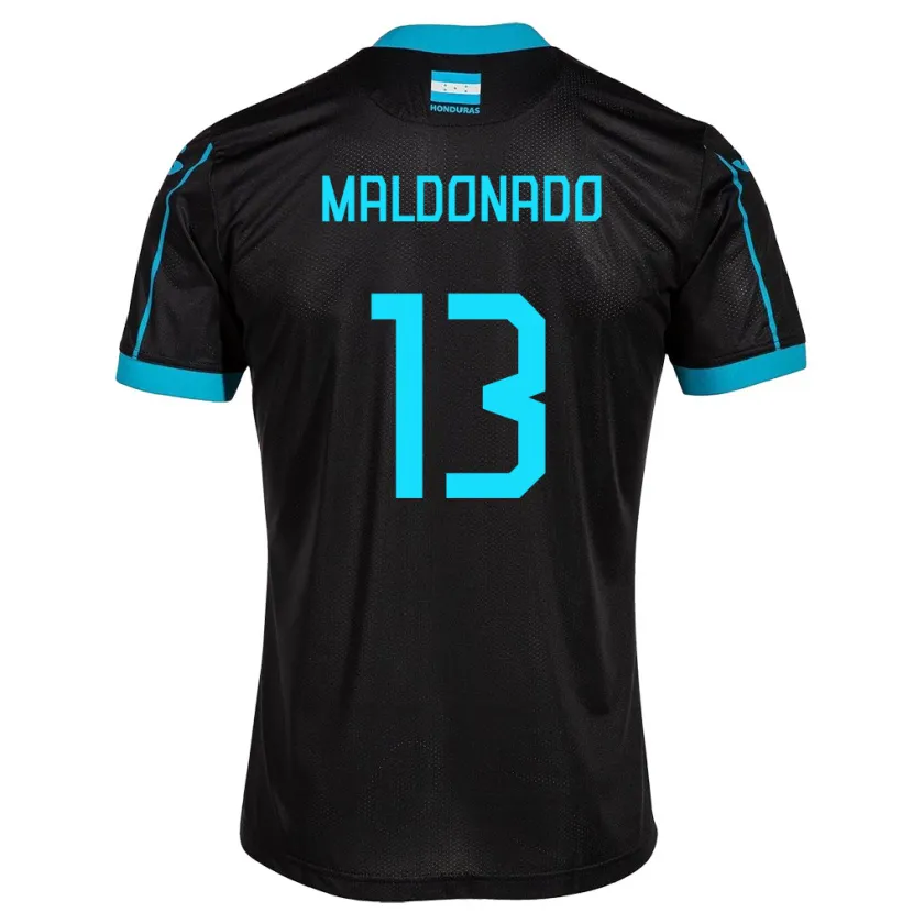 Danxen Kvinder Honduras Edwin Maldonado #13 Sort Udebane Spillertrøjer 24-26 Trøje T-Shirt