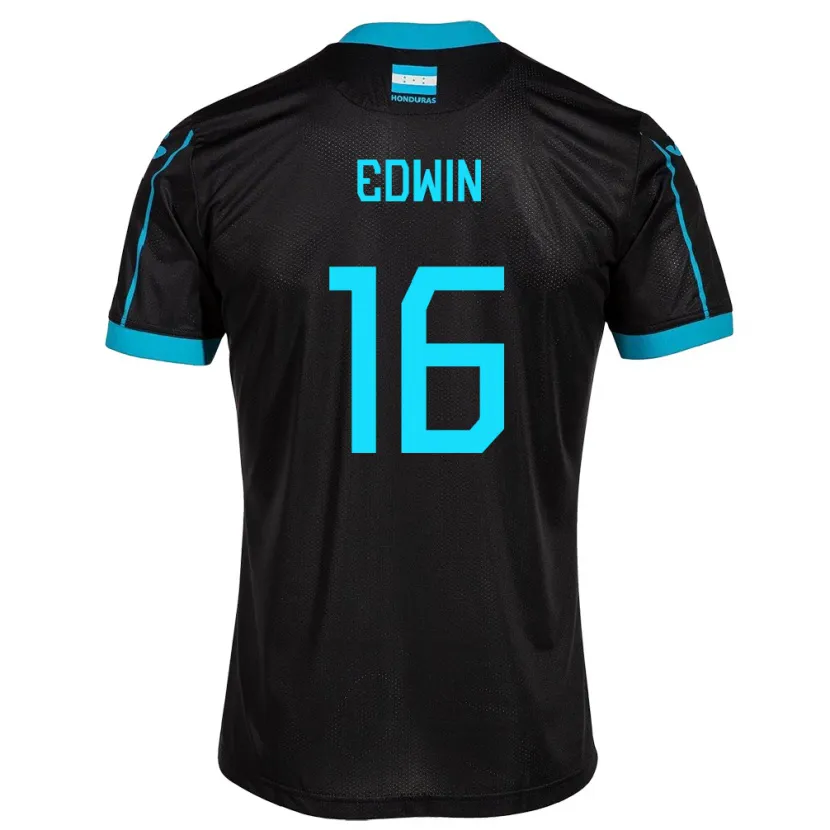 Danxen Kvinder Honduras Edwin Rodríguez #16 Sort Udebane Spillertrøjer 24-26 Trøje T-Shirt