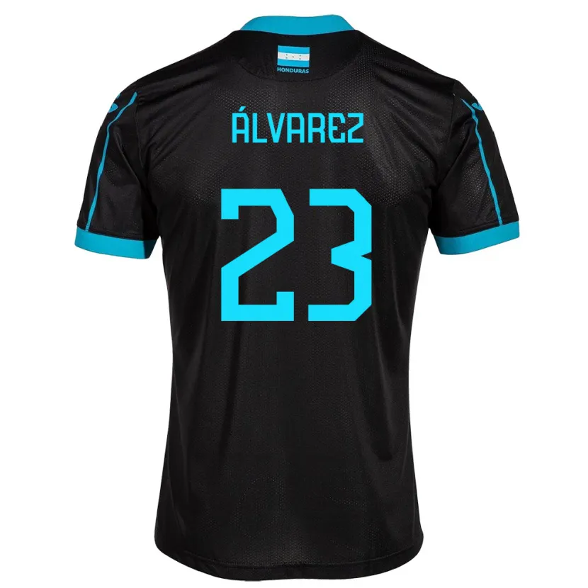 Danxen Kvinder Honduras Jorge Álvarez #23 Sort Udebane Spillertrøjer 24-26 Trøje T-Shirt