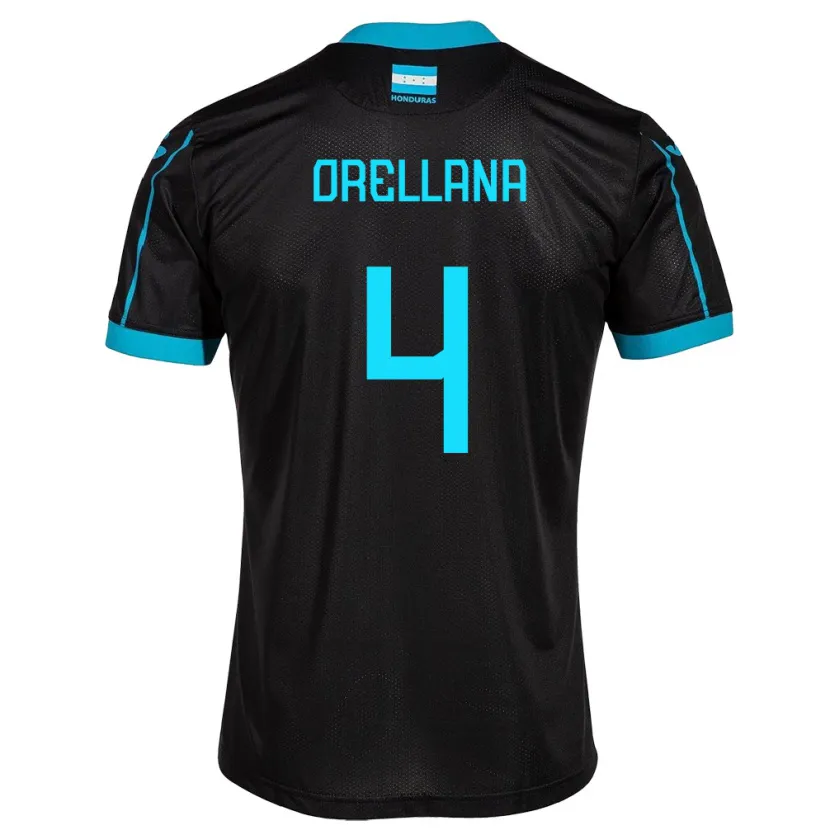 Danxen Kvinder Honduras André Orellana #4 Sort Udebane Spillertrøjer 24-26 Trøje T-Shirt