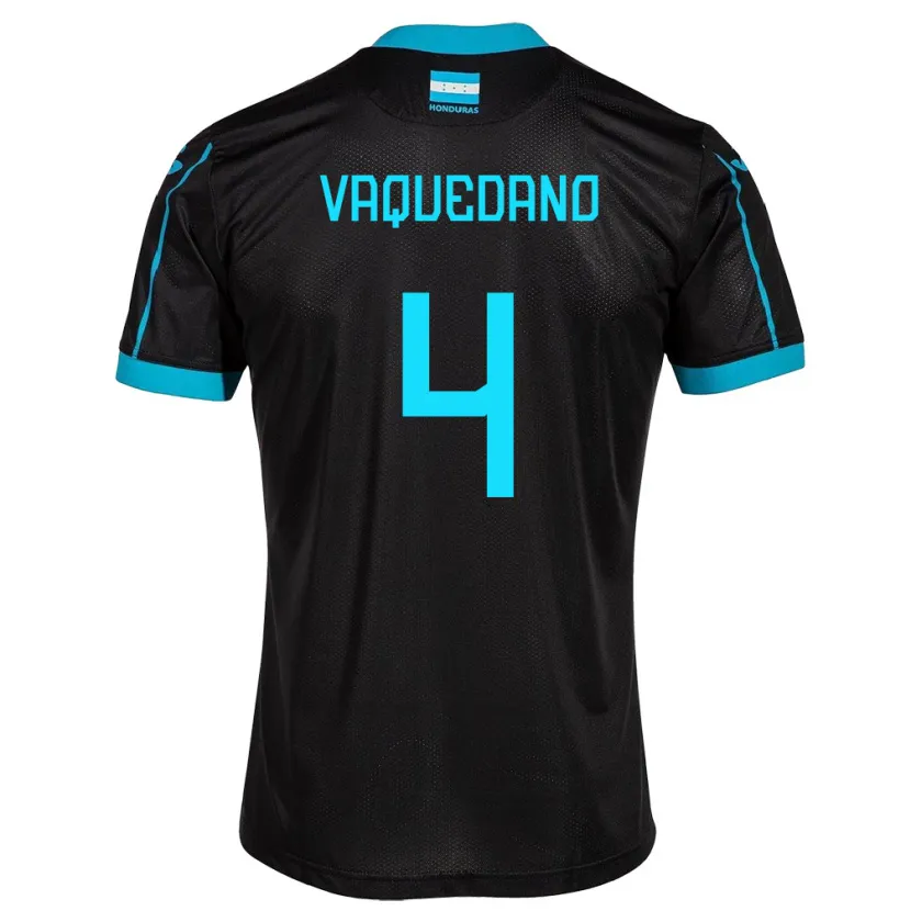 Danxen Kvinder Honduras Brayan Vaquedano #4 Sort Udebane Spillertrøjer 24-26 Trøje T-Shirt