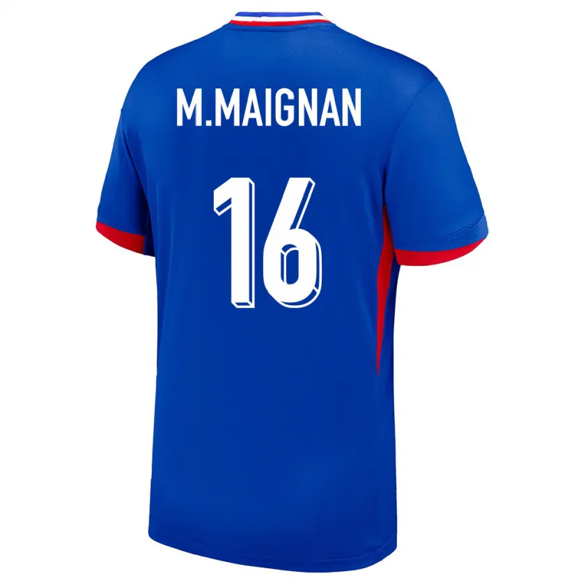 Danxen Børn Frankrig Mike Maignan #16 Blå Hjemmebane Spillertrøjer 24-26 Trøje T-Shirt