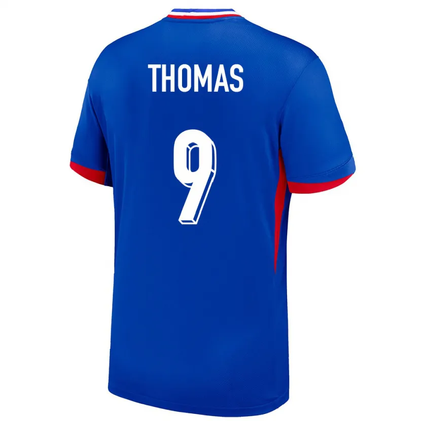 Danxen Børn Frankrig Lindsey Thomas #9 Blå Hjemmebane Spillertrøjer 24-26 Trøje T-Shirt