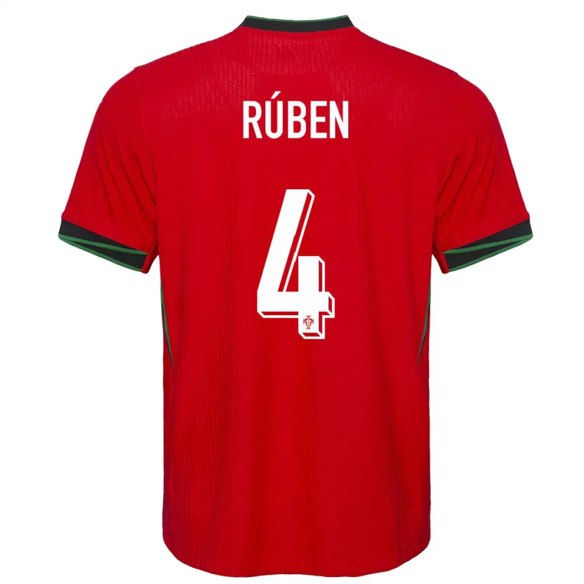 Danxen Børn Portugal Ruben Dias #4 Rød Hjemmebane Spillertrøjer 24-26 Trøje T-Shirt