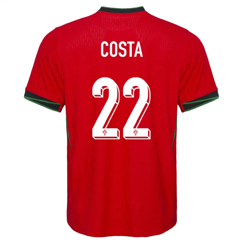 Danxen Børn Portugal Diogo Costa #22 Rød Hjemmebane Spillertrøjer 24-26 Trøje T-Shirt