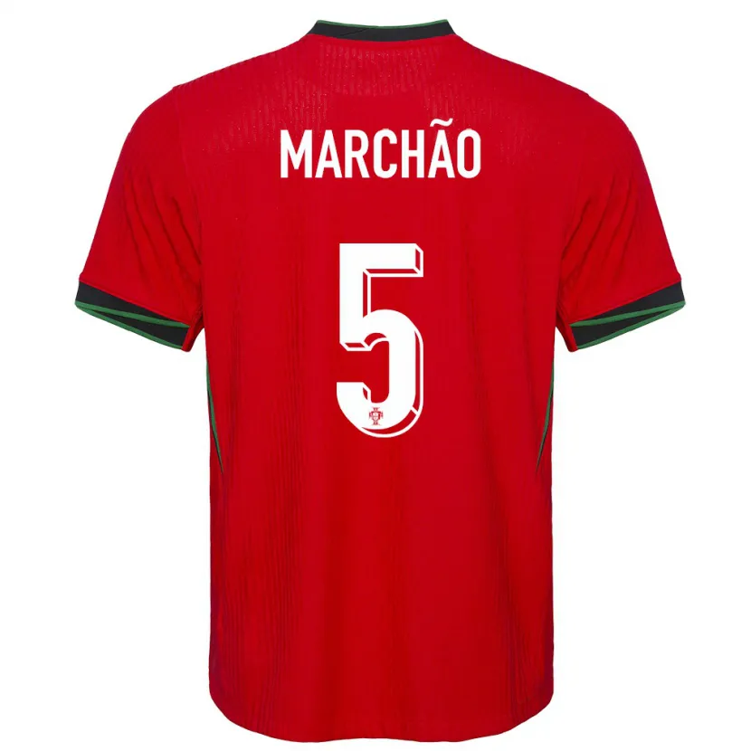 Danxen Børn Portugal Joana Marchao #5 Rød Hjemmebane Spillertrøjer 24-26 Trøje T-Shirt