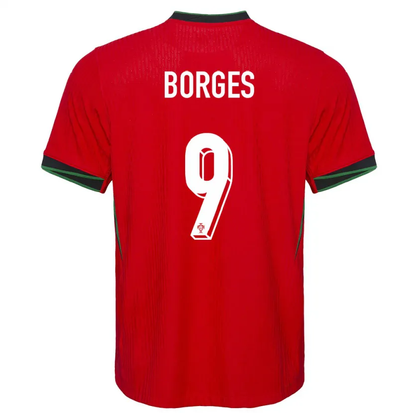 Danxen Børn Portugal Ana Borges #9 Rød Hjemmebane Spillertrøjer 24-26 Trøje T-Shirt
