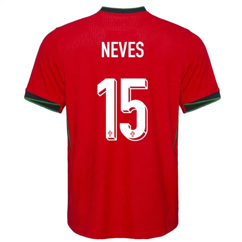 Danxen Børn Portugal Joao Neves #15 Rød Hjemmebane Spillertrøjer 24-26 Trøje T-Shirt