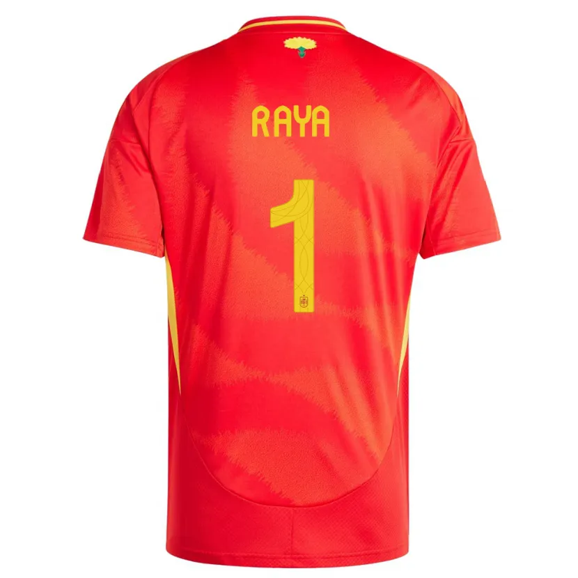Danxen Børn Spanien David Raya #1 Rød Hjemmebane Spillertrøjer 24-26 Trøje T-Shirt