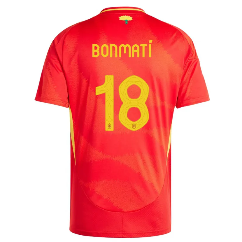 Danxen Børn Spanien Aitana Bonmati #18 Rød Hjemmebane Spillertrøjer 24-26 Trøje T-Shirt