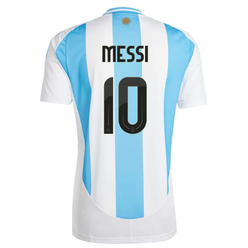 Danxen Børn Argentina Lionel Messi #10 Hvid Blå Hjemmebane Spillertrøjer 24-26 Trøje T-Shirt