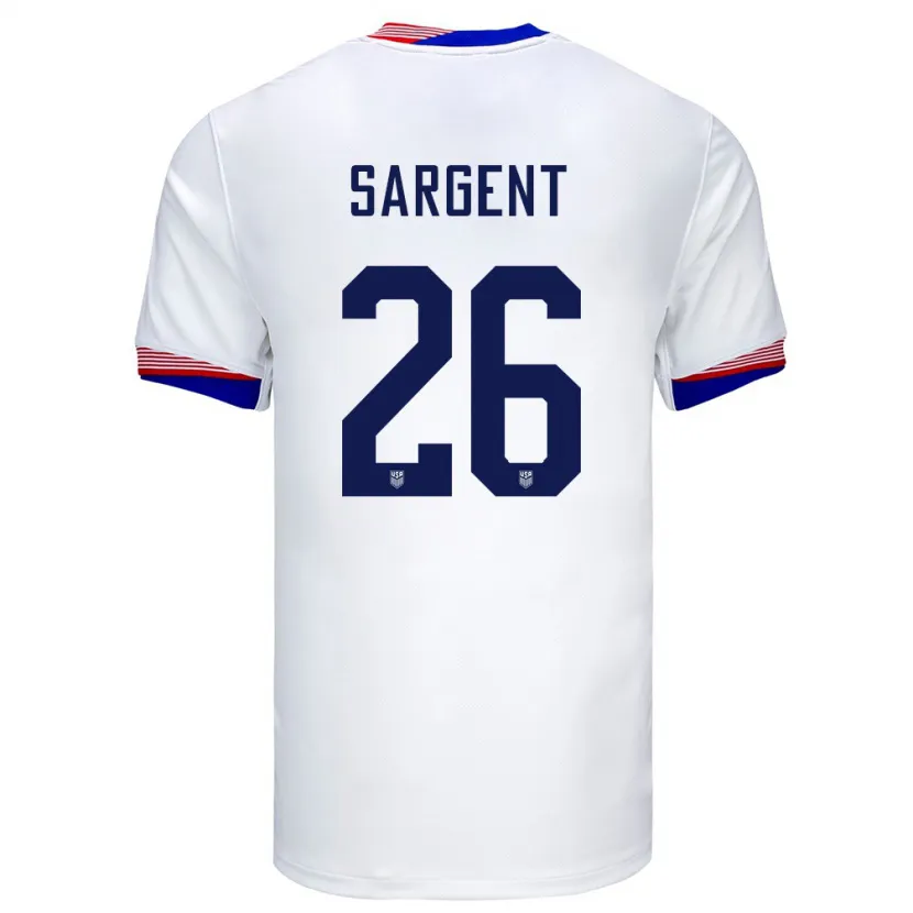 Danxen Børn Usa Josh Sargent #26 Hvid Hjemmebane Spillertrøjer 24-26 Trøje T-Shirt