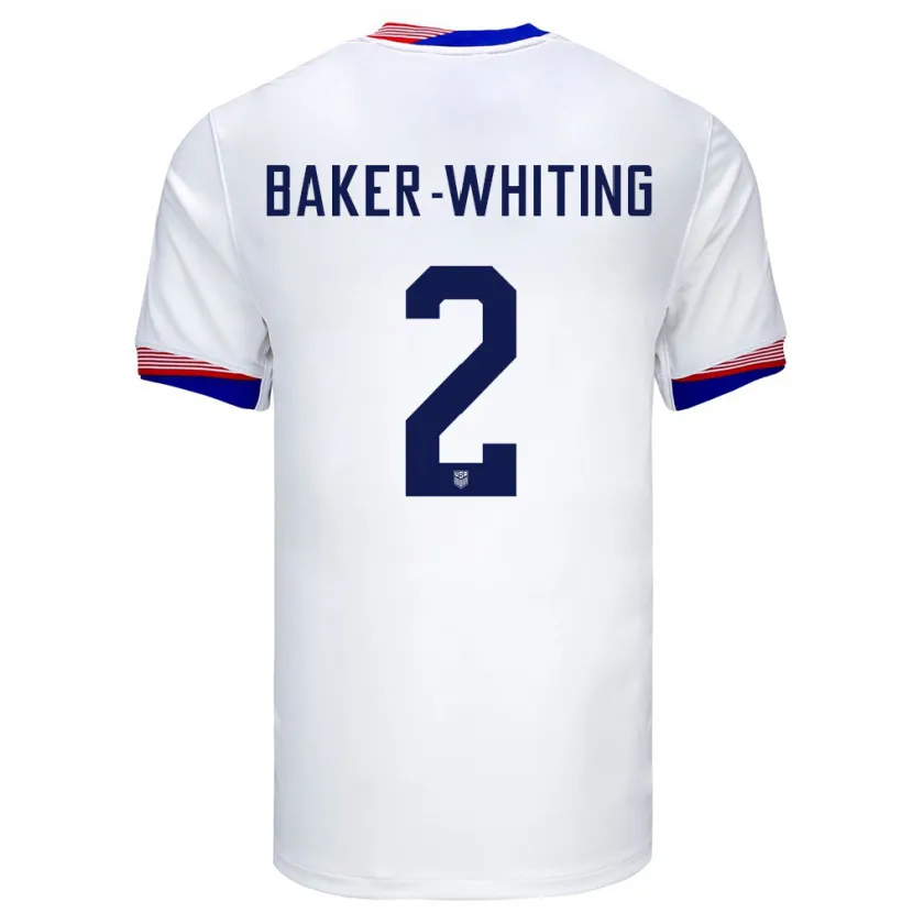 Danxen Børn Usa Reed Baker Whiting #2 Hvid Hjemmebane Spillertrøjer 24-26 Trøje T-Shirt