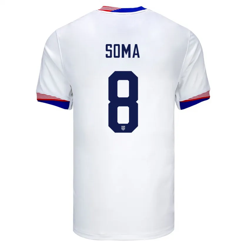 Danxen Børn Usa Pedro Soma #8 Hvid Hjemmebane Spillertrøjer 24-26 Trøje T-Shirt