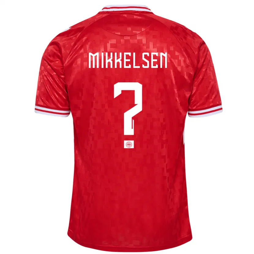 Danxen Børn Danmark Sebastian Mikkelsen #0 Rød Hjemmebane Spillertrøjer 24-26 Trøje T-Shirt