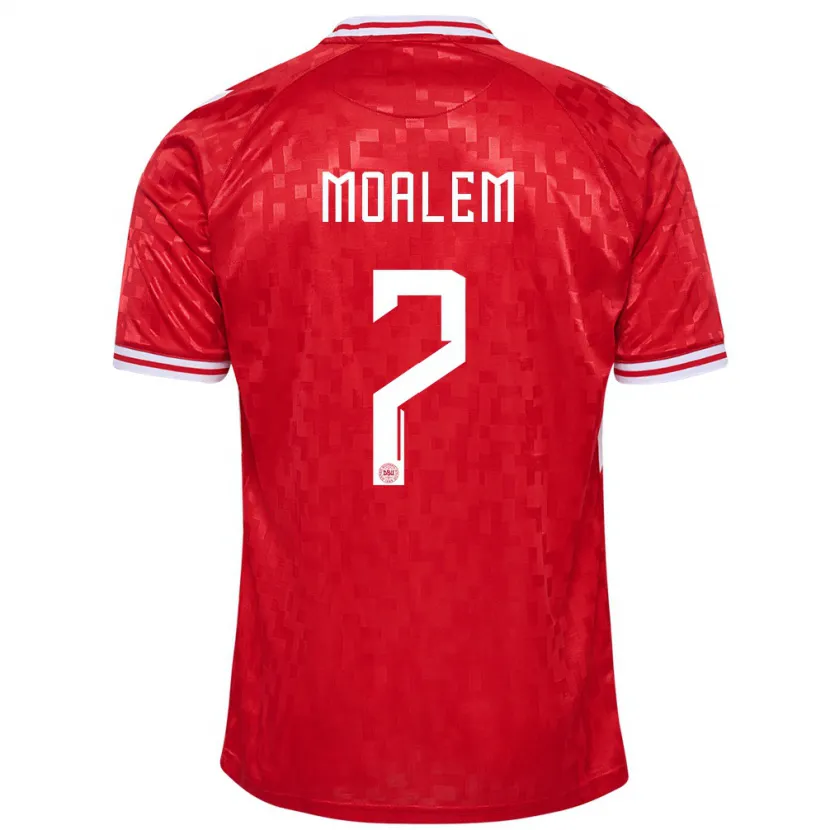Danxen Børn Danmark Jonathan Moalem #7 Rød Hjemmebane Spillertrøjer 24-26 Trøje T-Shirt
