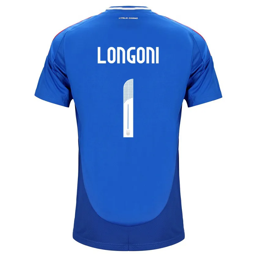 Danxen Børn Italien Alessandro Longoni #1 Blå Hjemmebane Spillertrøjer 24-26 Trøje T-Shirt