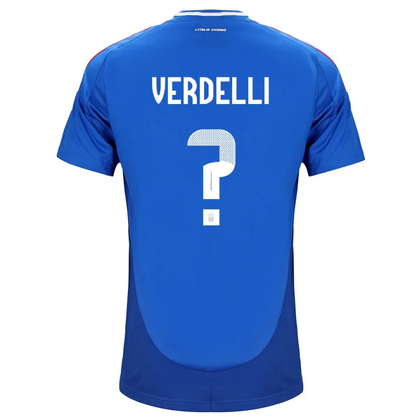 Danxen Børn Italien Davide Verdelli #0 Blå Hjemmebane Spillertrøjer 24-26 Trøje T-Shirt