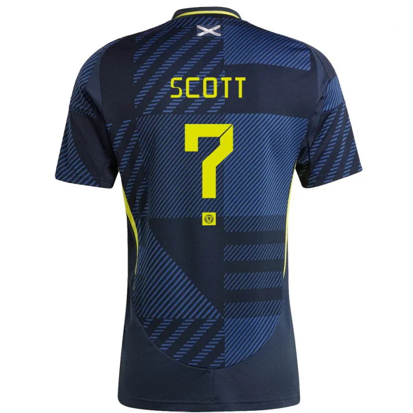 Danxen Børn Skotland Cameron Scott #0 Mørkeblå Hjemmebane Spillertrøjer 24-26 Trøje T-Shirt