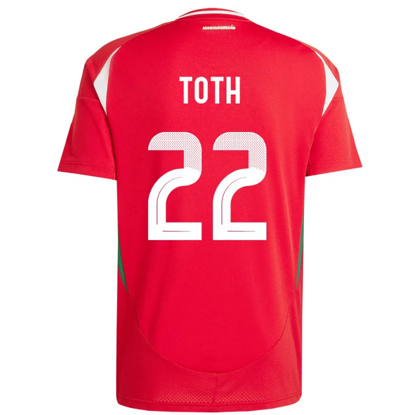 Danxen Børn Ungarn Balázs Tóth #22 Rød Hjemmebane Spillertrøjer 24-26 Trøje T-Shirt