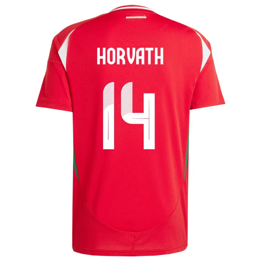 Danxen Børn Ungarn Artúr Horváth #14 Rød Hjemmebane Spillertrøjer 24-26 Trøje T-Shirt