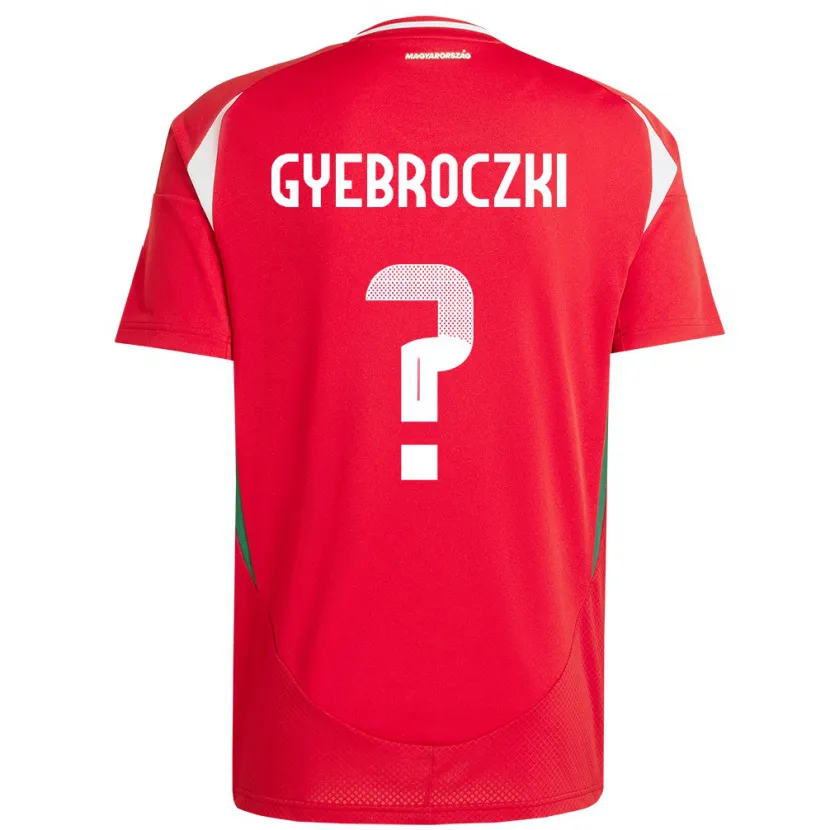 Danxen Børn Ungarn Dávid Gyebróczki #0 Rød Hjemmebane Spillertrøjer 24-26 Trøje T-Shirt